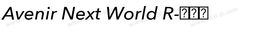 Avenir Next World R字体转换